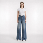 Gradient Blue Hot Drift Rhinestone Jeans