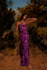 Gold Glitter Cut Velvet Silk Cami With Built-In Bra